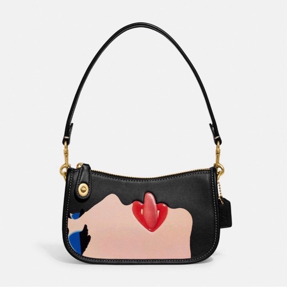 NWT Coach X Tom Wesselmann Swinger 20 Black multi with dust bag CA227
